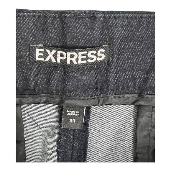Express Navy blue chambray Chino short size 8 - Picture 3 of 5